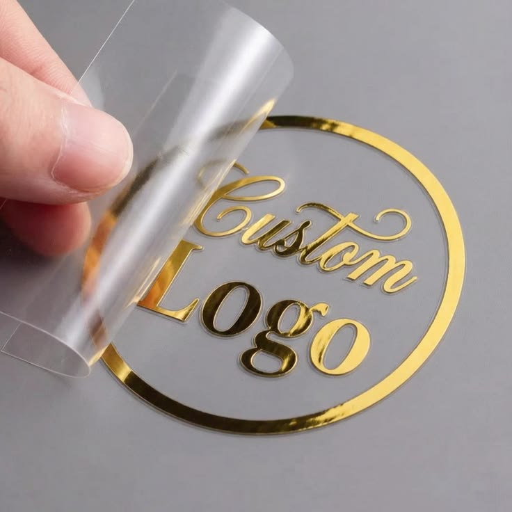 Golden letter stickers